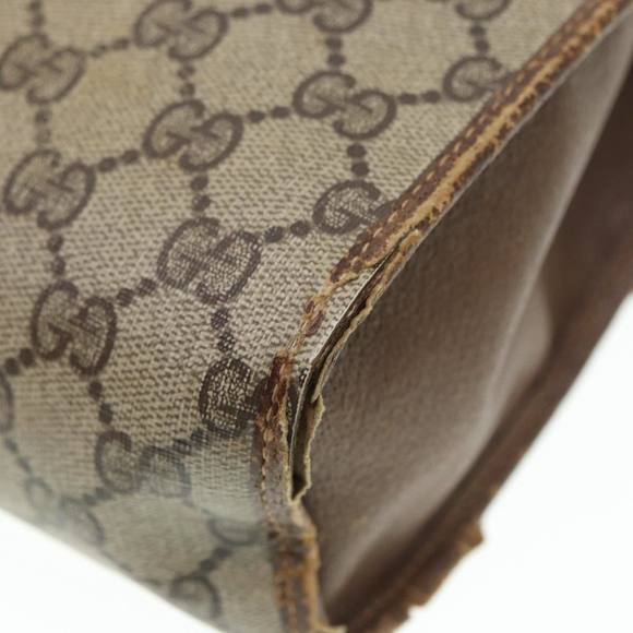 GUCCI GG Supreme Web Sherry Line Clutch Bag PVC Beige Red 89 01 031 Auth 89507 - Picture 15 of 16